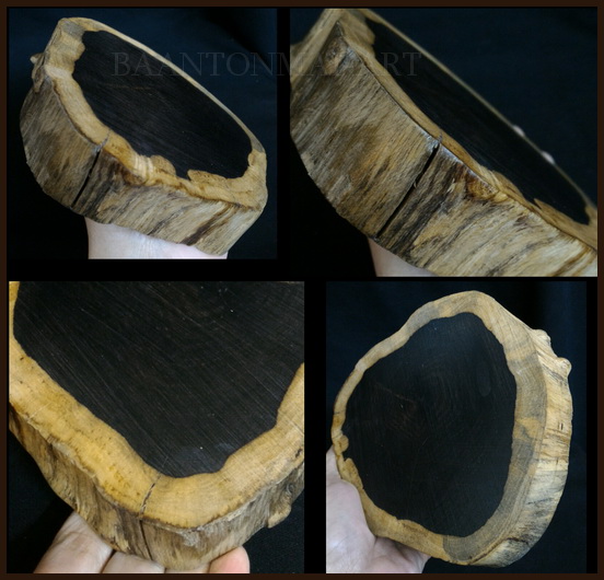 ฐานไม้มะเกลือ(African Ebony) หนา3cm แบบที่2(ตัวอย่าง)