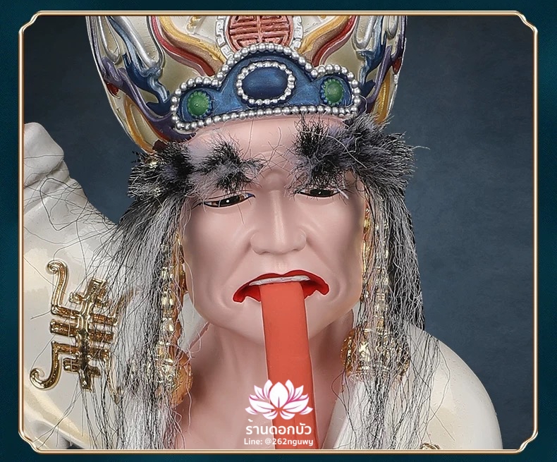 ชิดเอี๋ยโป๊ยเอี๋ย ตั่วแปะหยี่แปะ ยมฑูตขาวดำ ปางยืนเหยียบบริวาร งานเรซิ่น ขนาด 12/16/19 นิ้ว