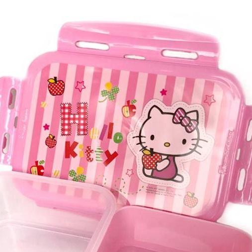 Small Evting กล่องใส่อาหาร กล่องข้าว Super Lock 6115 -3 ลายคิตตี้ hello kitty จำนวน 1 ใบ กล่องอาหาร กล่องใส่ข้าว