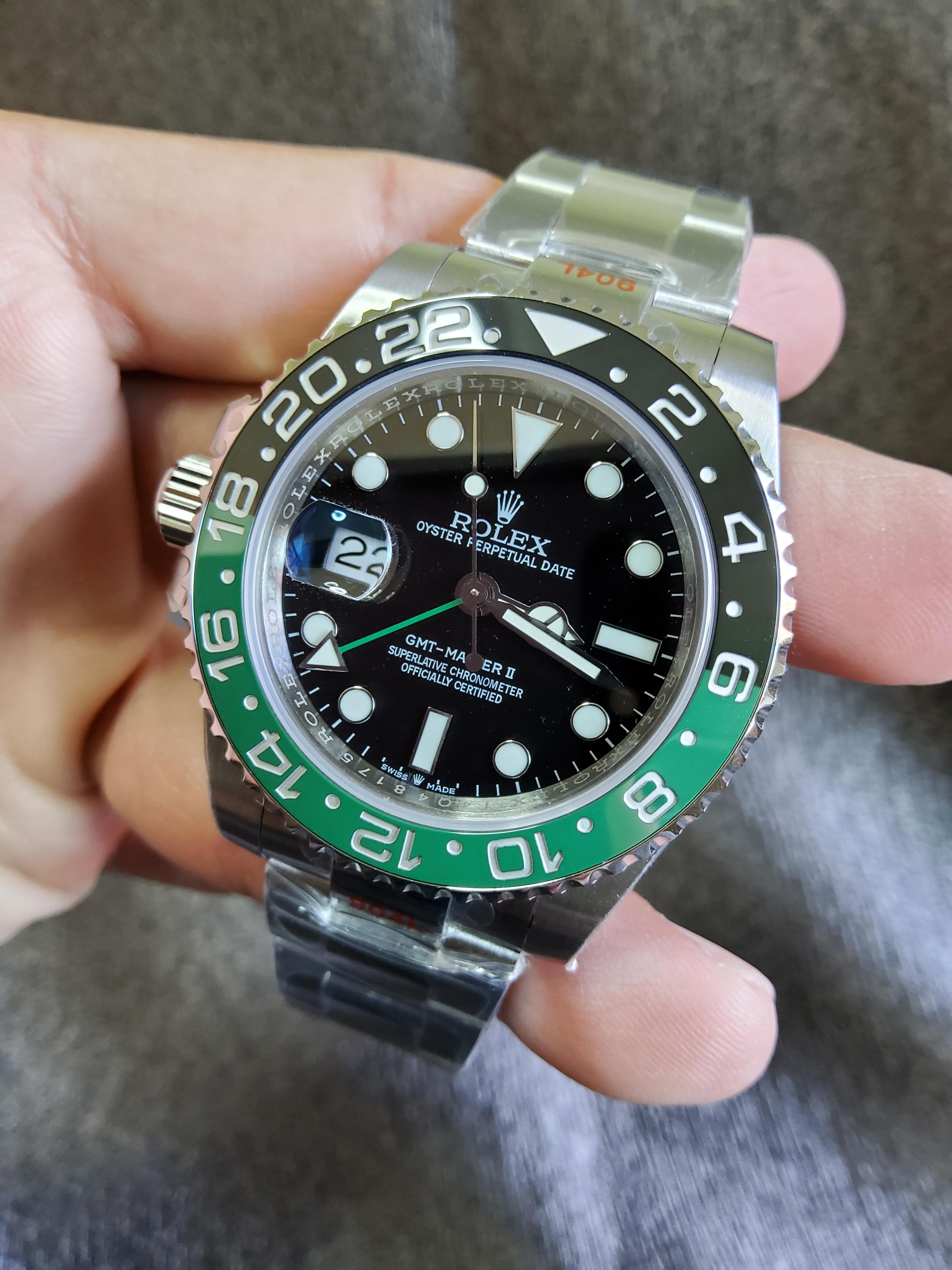 PRE-ORDER ROLEX GMT MASTER II SPRITE (40MM.) กลไกโคลน ROLEX 3186