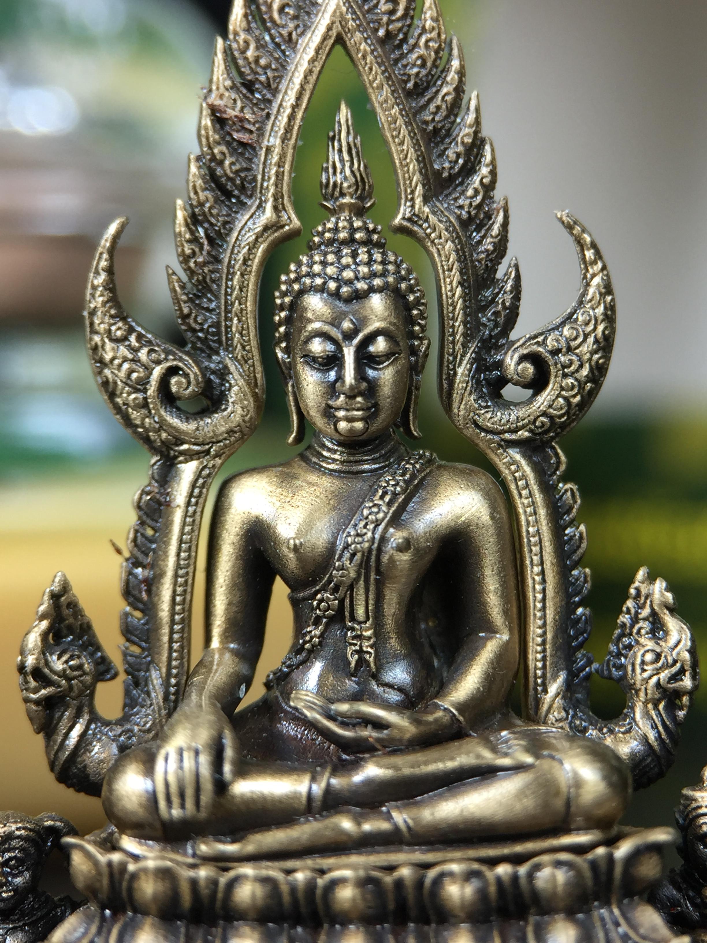 พระพุทธชินราช(จำลอง) ภปร. 84 พรรษา ปี 2554 เนื้อบรอนซ์รมดำซาติน พิมพ์กลางขนาดหน้าตัก 1/2 นิ้ว(พระราชทานมวลสาร จิตรลดาและเส้นพระเจ้า(เส้นผม)รัชกาลที่9)พุทธศิลป์ทรงคุณค่าอีกหนึ่งรุ่นยอดนิยม