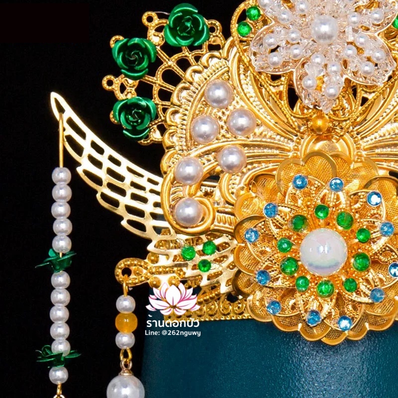 หมวกเทพเจ้าฝ่ายหญิง หมวกเทพนารี หมวกเทวนารี หมวกเจ้าแม่ หมวกพระหญิง หมวกกิมซิ้น หมวกพระจีน