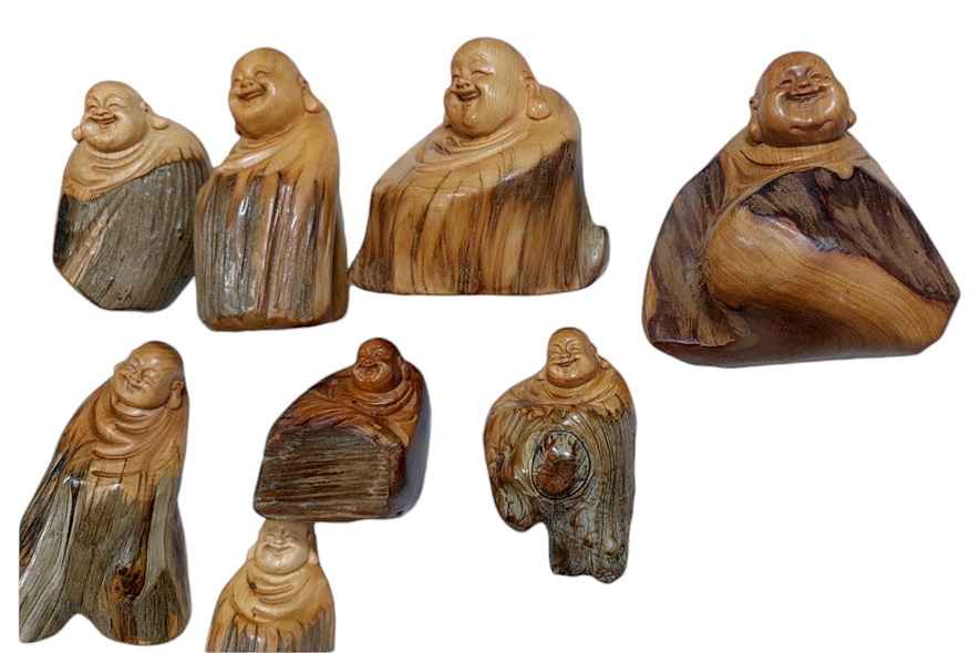 สังกัจจายน์ พระเมตไตรย พระยิ้ม เเทพเจ้าไฉ่ซิงเอี๊ย ไม้ทูจา ขนาดเล็ก