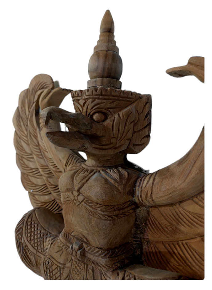 ครุฑไม้สัก สูงสุุดปลาย 39cm