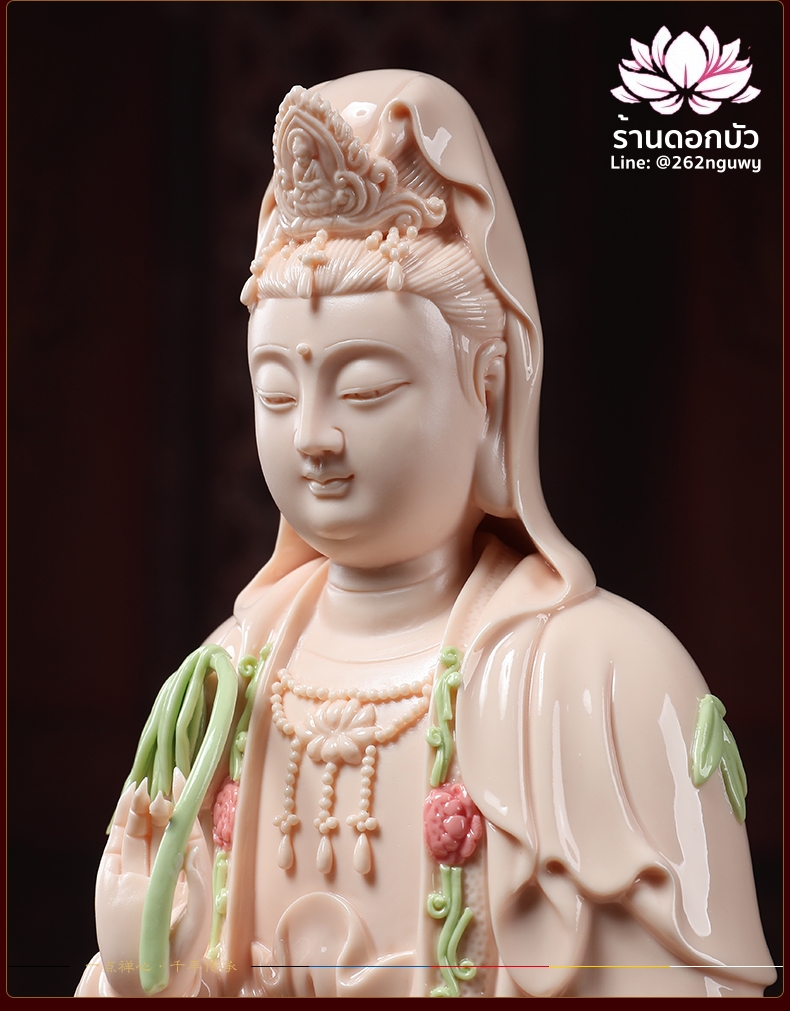 พระพุทธเจ้า (พระยูไล) พระโพธิสัตว์กวนอิม (กวนอิมผ่อสัก) พระมหาสถามปราปต์โพธิสัตว์ (ไต่ซีจี่ผ่อสัก) ขนาด 14 นิ้ว