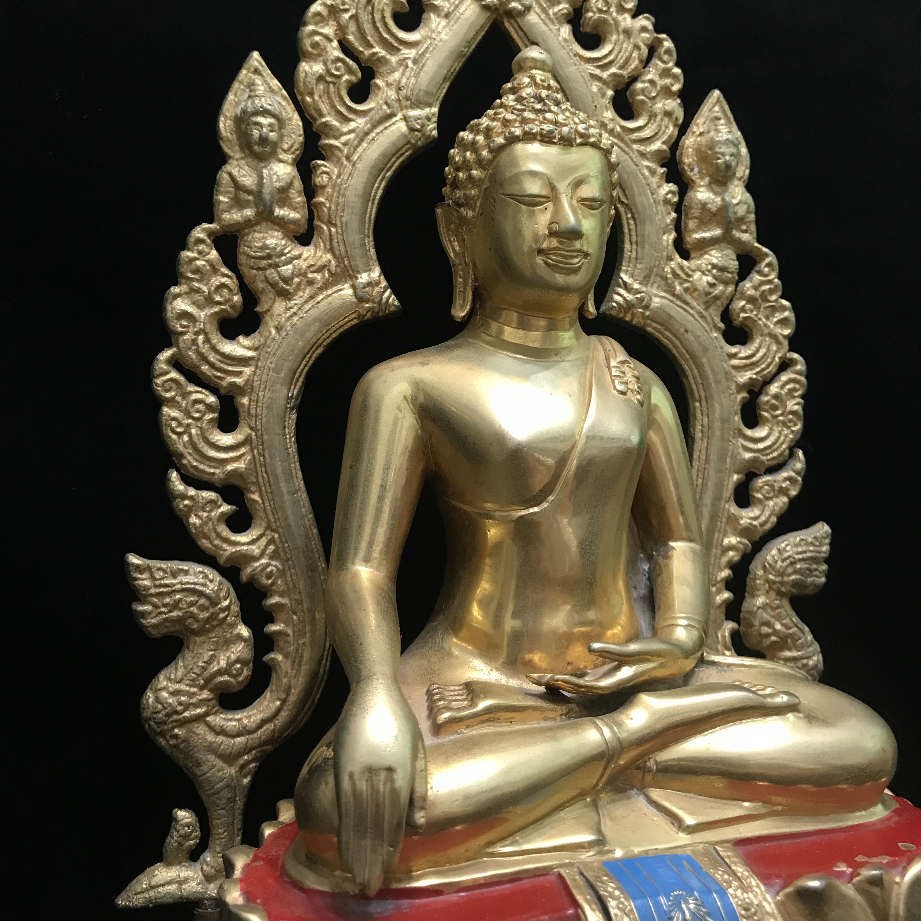 พระพุทธมงคลรัตนภูมิพัฒนมหามุนี ภปร. หน้าตัก 5นิ้ว(อาบทองคำ) วัดมงคลรัตนาราม วัดไทยในซานฟรานซิสโก สหรัฐอเมริกา ( Sanfrancisco USA.) ปี2523 (นิยมหายาก)