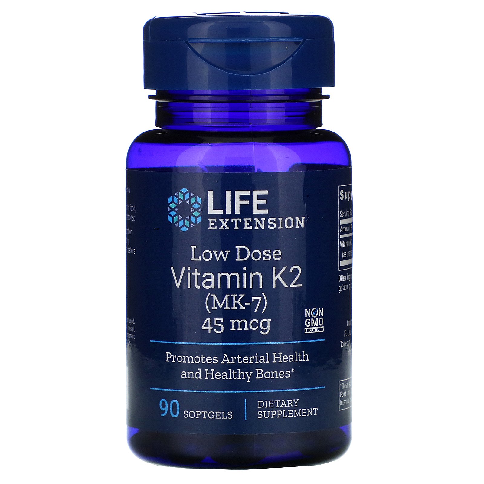 วิตามินเค2, Vitamin K2 as MK-7 45 mcg