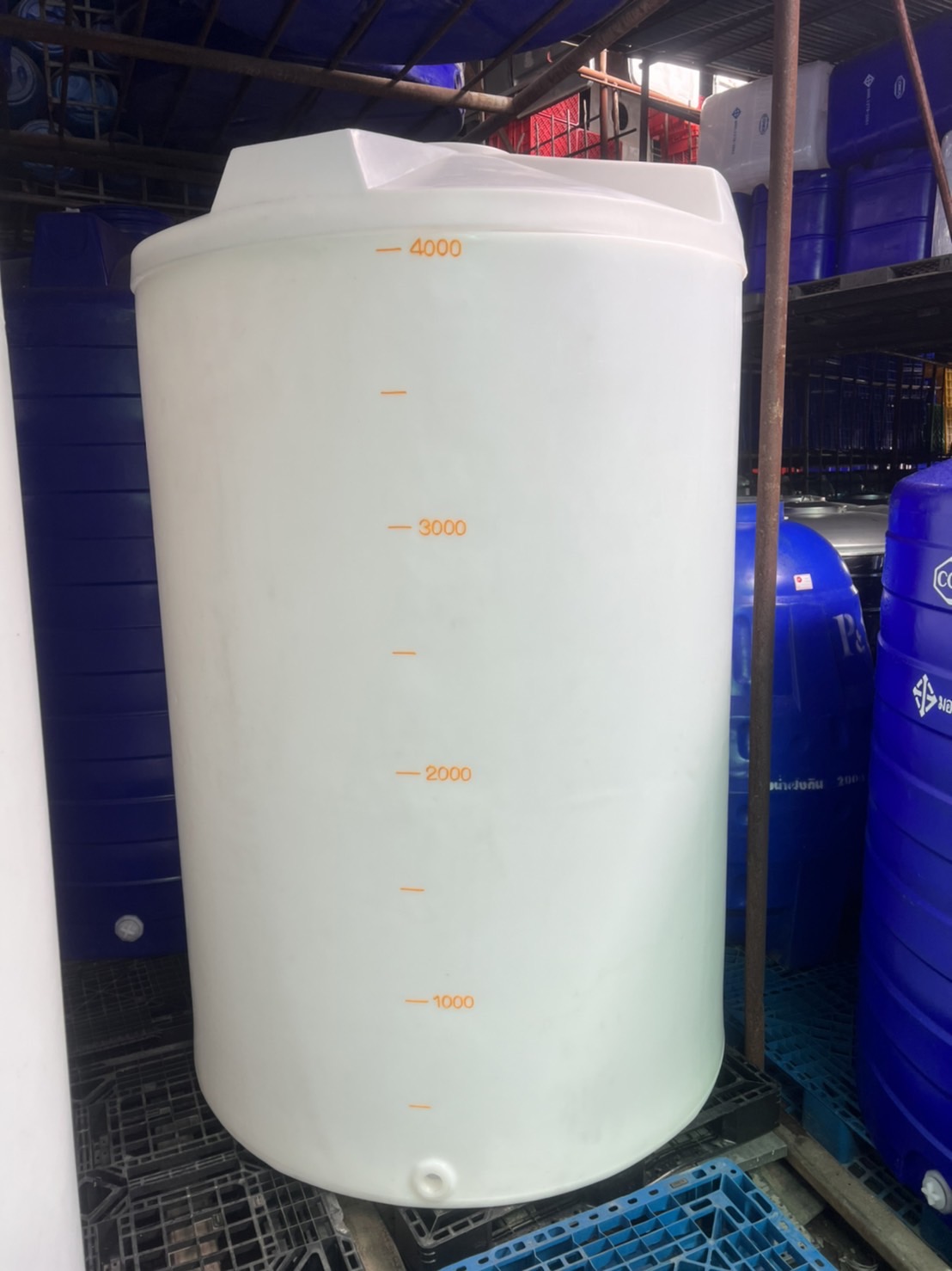 ถังเก็บน้ำปากกว้าง 4000 ลิตร สีขาว (ใหม่)