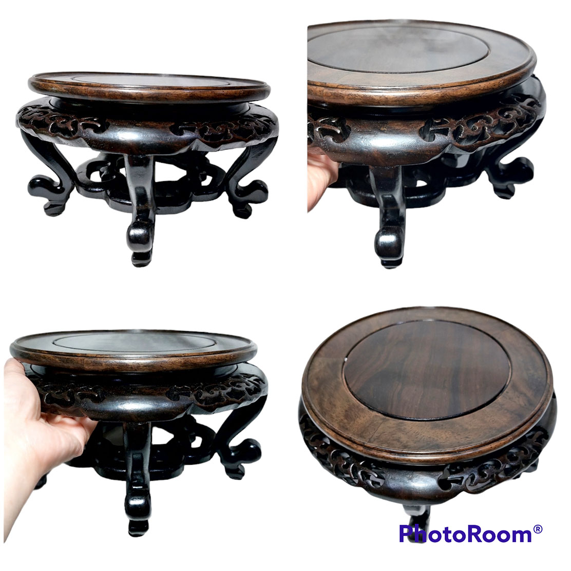 กี๋หรือฐานไม้สไตล์จีน ท๊อป 22.5cm