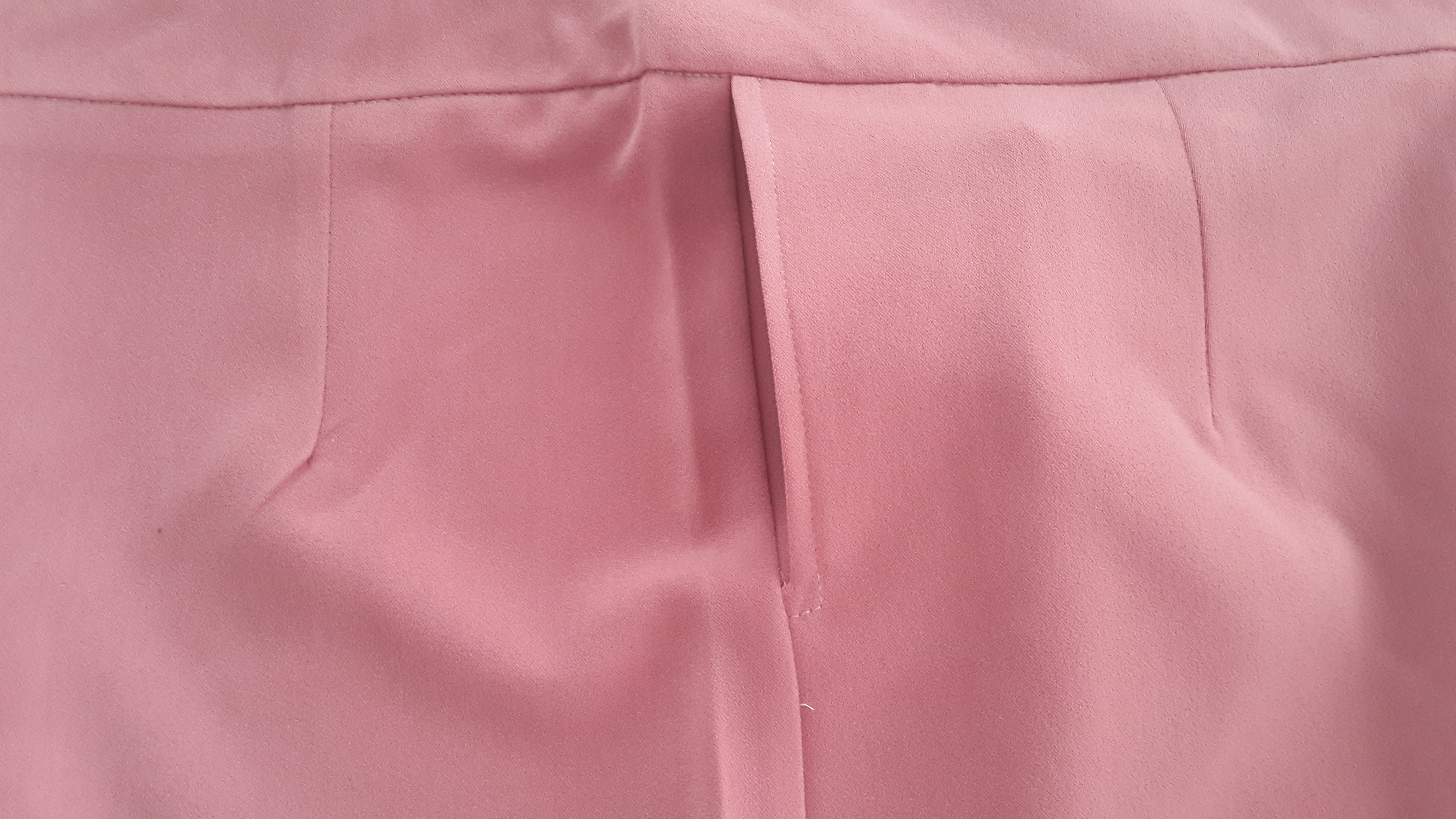 กางเกงขาสั้นเอววี ผ้าฮานาโกะ สีชมพูกะปิ Size S M L XL