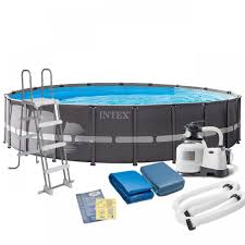 Intex 26340 สระน้ำ 24 ฟุต ขนาด 7.32x1.32 ม. + เครื่องกรองระบบทราย