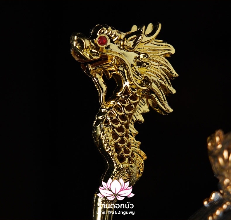 เง็กเซียนฮ่องเต้ หยกอ๋องส่องเต่ และพระนางซีหวังหมู่ กิมบ้อเนี่ยเนี้ย ประทับนั่งบัลลังก์มังกร ขนาด 12 นิ้ว