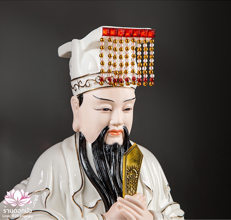 เง็กเซียนฮ่องเต้ หยกอ๋องส่องเต่ และพระนางซีหวังหมู่ กิมบ้อเนี่ยเนี้ย ประทับนั่งบัลลังก์มังกร ขนาด 12/14/16 นิ้ว