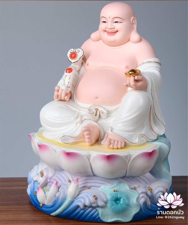 พระพุทธเจ้า (พระยูไล) พระโพธิสัตว์กวนอิม (กวนอิมผ่อสัก) พระกษิติครรภโพธิสัตว์ (ตี่จั่งอ๊วงผ่อสัก) และพระศรีอริยเมตไตรย (หมีเล่อฝอ) ขนาด 12/16/19 นิ้ว