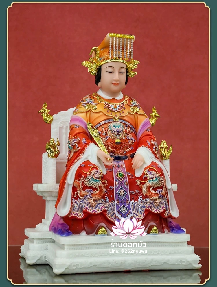 หม่าโจ้ว ม่าจ้อโป๋ เทียนส่งเซ่งโบ้ เทียนโหวเซี่ยบ้อ งานหินอ่อนคุณภาพสูง ขนาด 12/16/19 นิ้ว