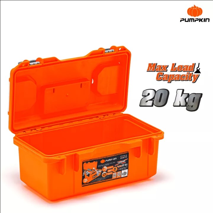 PUMPKIN 20870 กล่องเก็บเครื่องมือช่าง พร้อมช่องเก็บอุปกรณ์บน 16นิ้ว กล่องเครื่องมือ กล่องเก็บเครื่องมือ