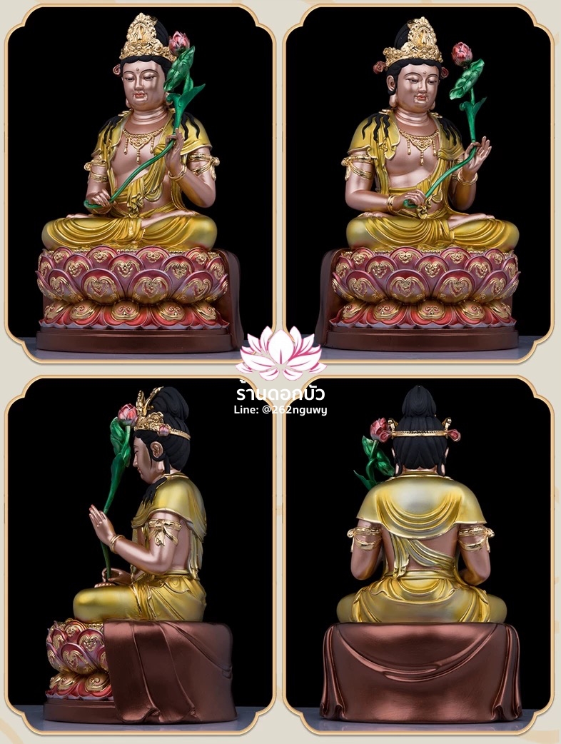 อัษฏมหาโพธิสัตว์ พระโพธิสัตว์แปดพระองค์ งานเรซิ่นคุณภาพสูง ขนาด 16 นิ้ว