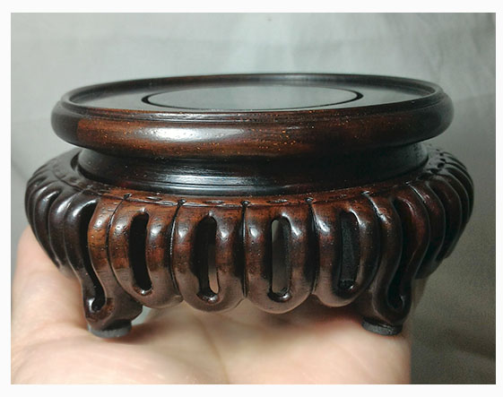 กี๋หรือฐานไม้สไตล์จีน ท๊อปกลม 9.3CM