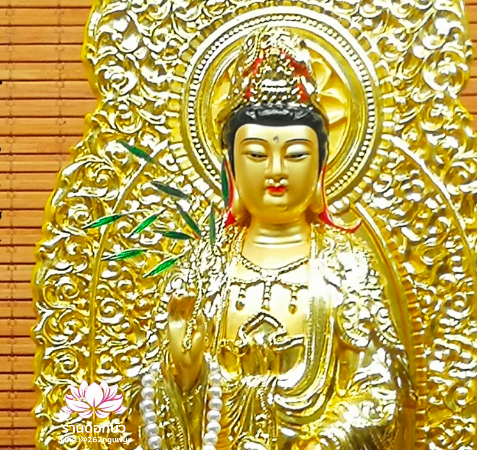 พระพุทธเจ้า (พระยูไล) พระโพธิสัตว์กวนอิม (กวนอิมผ่อสัก) พระมหาสถามปราปต์โพธิสัตว์ (ไต่ซีจี่ผ่อสัก) ปางยืนบนดอกบัว ขนาด 16/19/26/36/42/50 นิ้ว