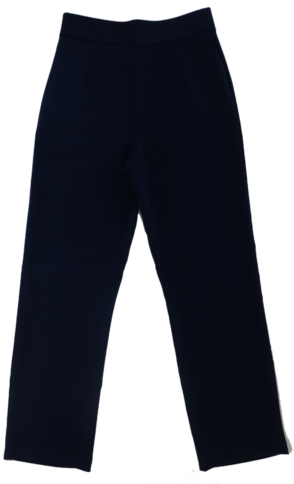 กางเกงขากระบอกเอวสูง ผ้าฮานาโกะ สีกรมท่า Size S M L XL สำเนา