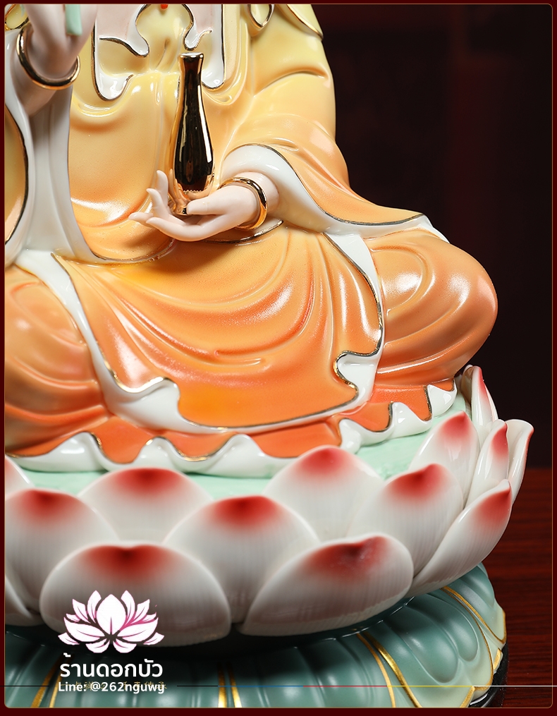 พระพุทธเจ้า (พระยูไล) พระโพธิสัตว์กวนอิม (กวนอิมผ่อสัก) พระมหาสถามปราปต์โพธิสัตว์ (ไต่ซีจี่ผ่อสัก) ขนาด 14 นิ้ว
