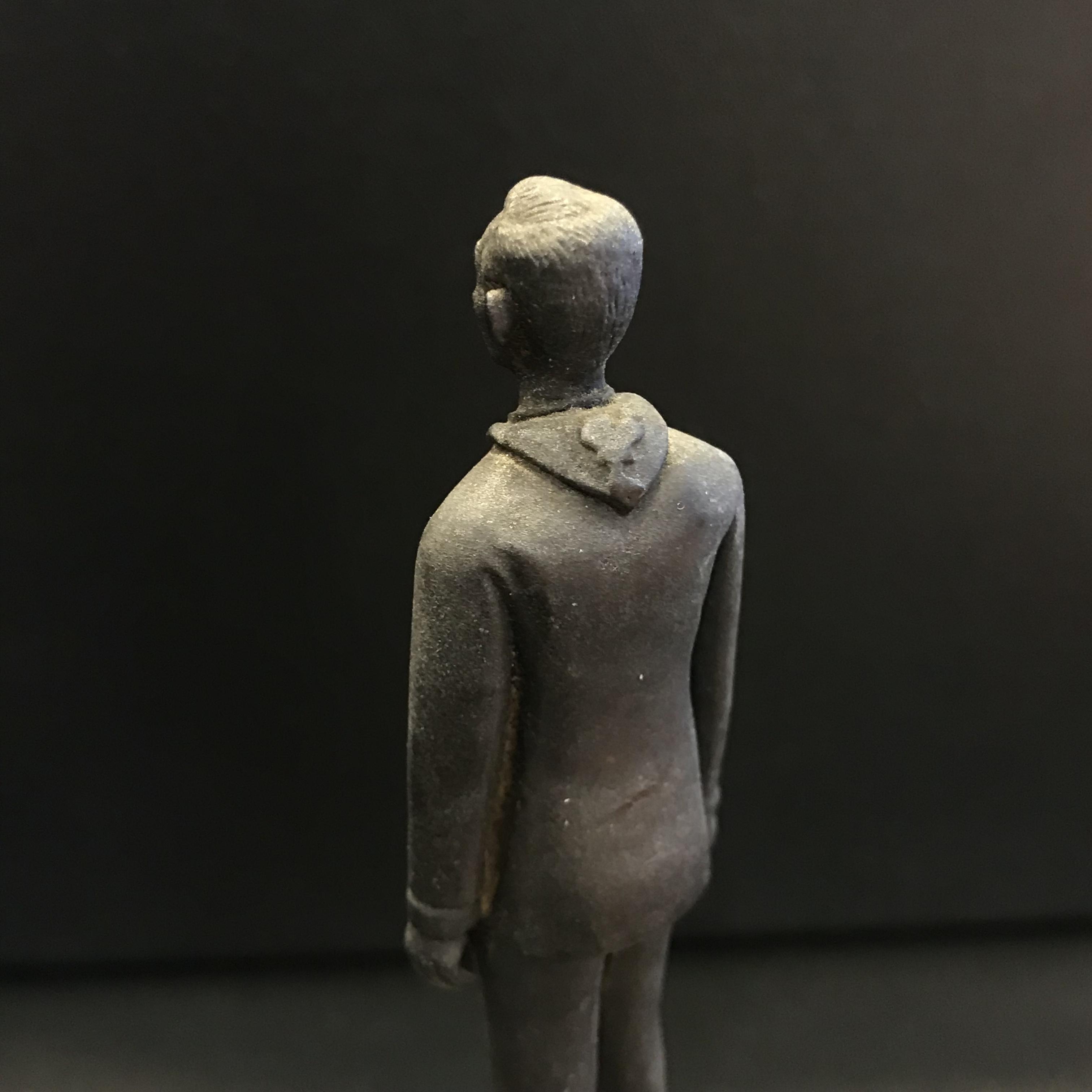 รูปหล่อพระบรมรูป ในหลวงรัชกาลที่ 9 ชุดลูกเสือชาวบ้าน ฐานหินอ่อน(หายาก)