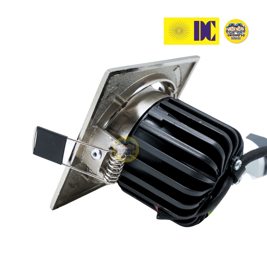 ยี่ห้อ DC โคมฮาโลเจน MR16 แสงวอร์ม โคมไฟดาวน์ไลท์ สีเงิน แบบเหลี่ยม แบบกลม