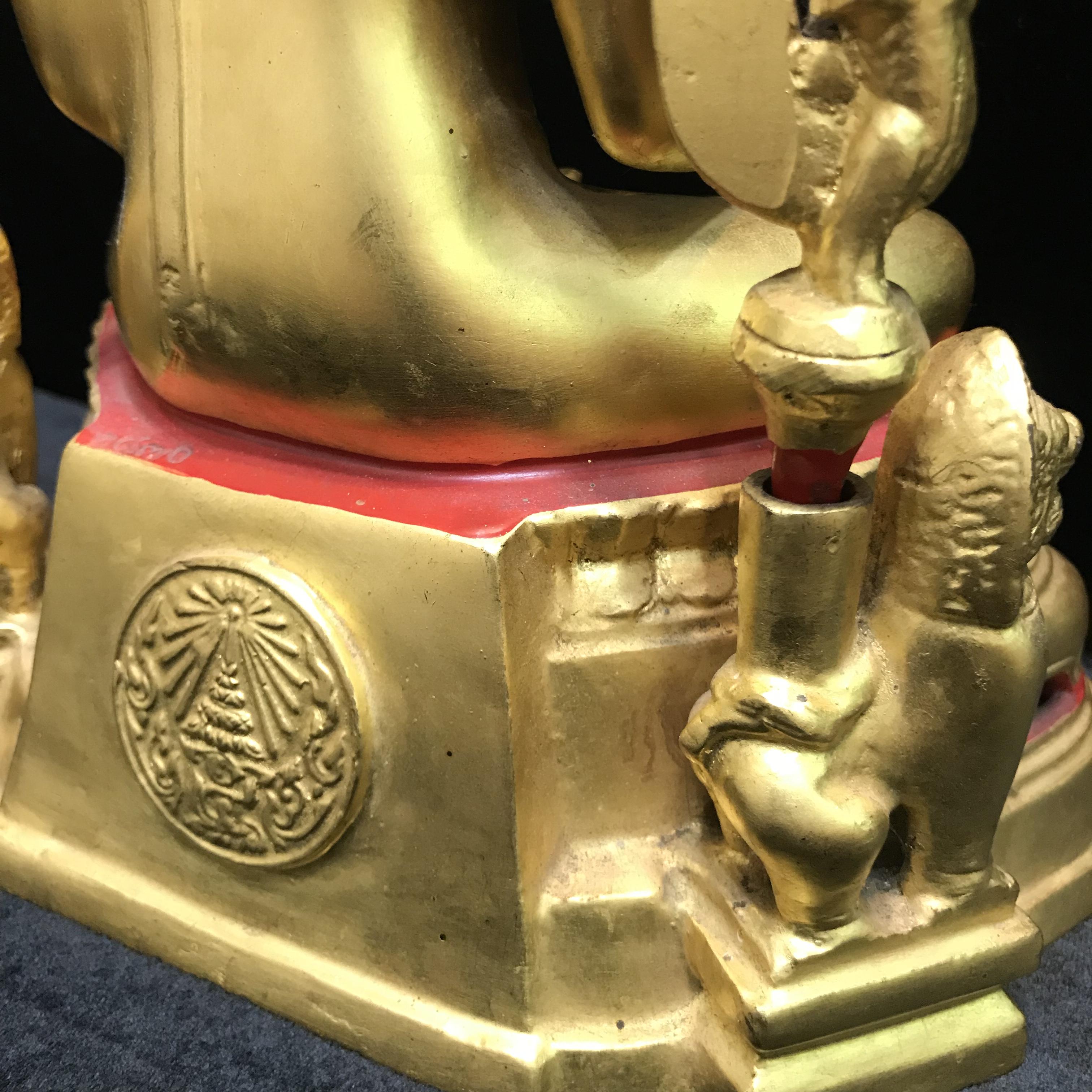 พระพุทธชินราช มวก วัดเบญจมบพิตร ปี 2519 หน้าตัก 5.9 นิ้ว หล่อดินไทย ปิดทองเดิม(ในหลวงรัชกาลที่9และราชินีเสด็จฯเททอง)