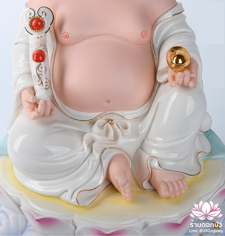 พระพุทธเจ้า (พระยูไล) พระโพธิสัตว์กวนอิม (กวนอิมผ่อสัก) พระกษิติครรภโพธิสัตว์ (ตี่จั่งอ๊วงผ่อสัก) และพระศรีอริยเมตไตรย (หมีเล่อฝอ) ขนาด 12/16/19 นิ้ว