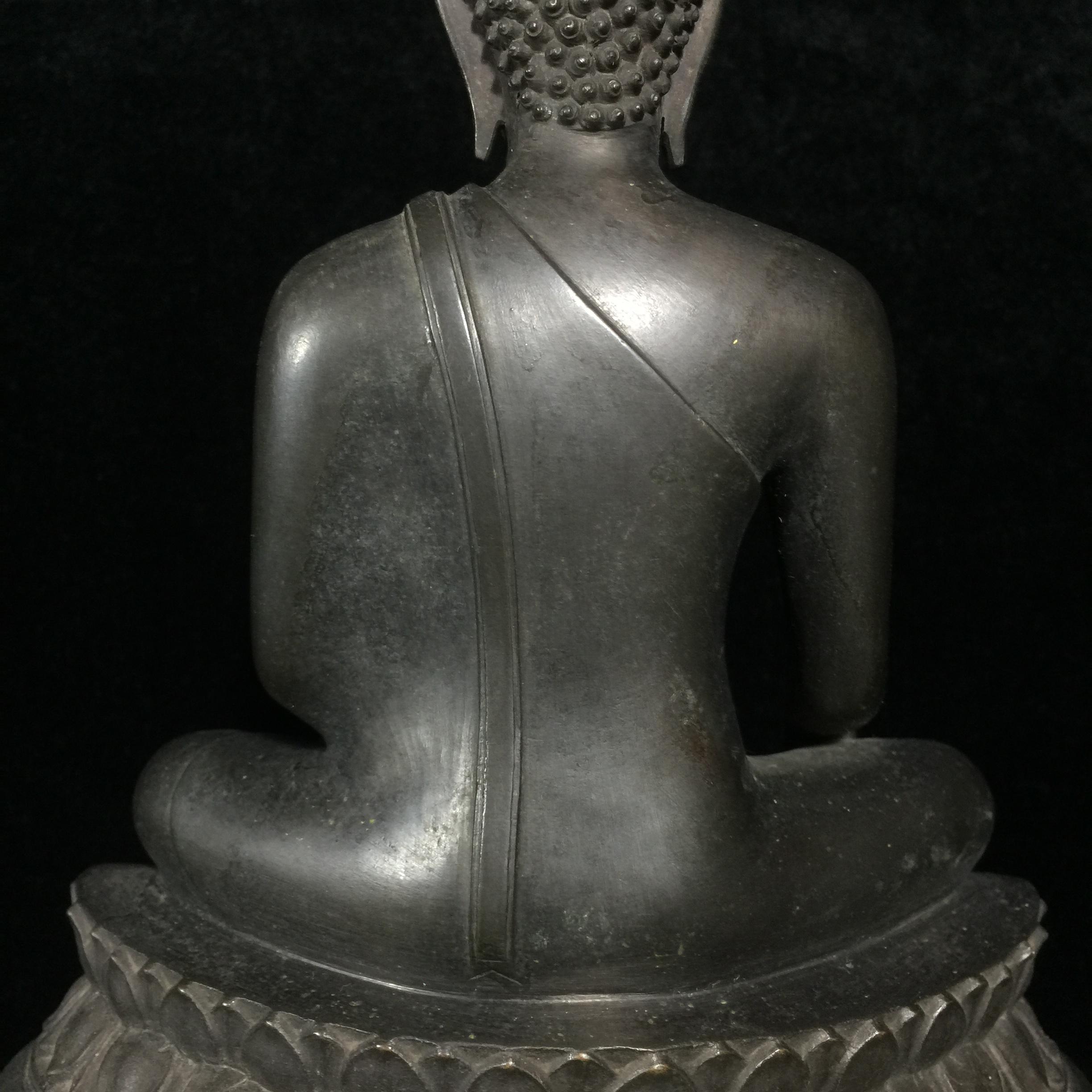 พระพุทธรูปบูชา ภปร ปี2508 วัดบวรนิเวศวิหาร บล็อกกษาปณ์(หนังไก่) หน้าตัก5นิ้ว(ที่สุดของพระบูชา ภปร วัดบวรนิเวศวิหาร)