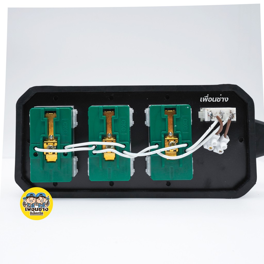 JSP Diamond 4x8 บล็อกยาง มีเบรกเกอร์ตัด เต้ารับ สวิตซ์รีเซ็ต 16A 3500W ปลั๊กพ่วง ปลั๊กสนาม บ็อกยาง บ๊อกยาง บล็อคยาง ไม่มีสาย