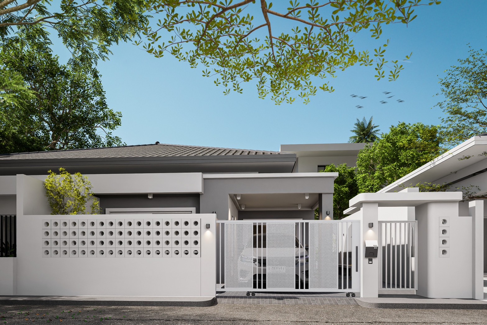 For Sale : Thalang, One-story semi-detached house, 2 bedrooms 2 bathrooms