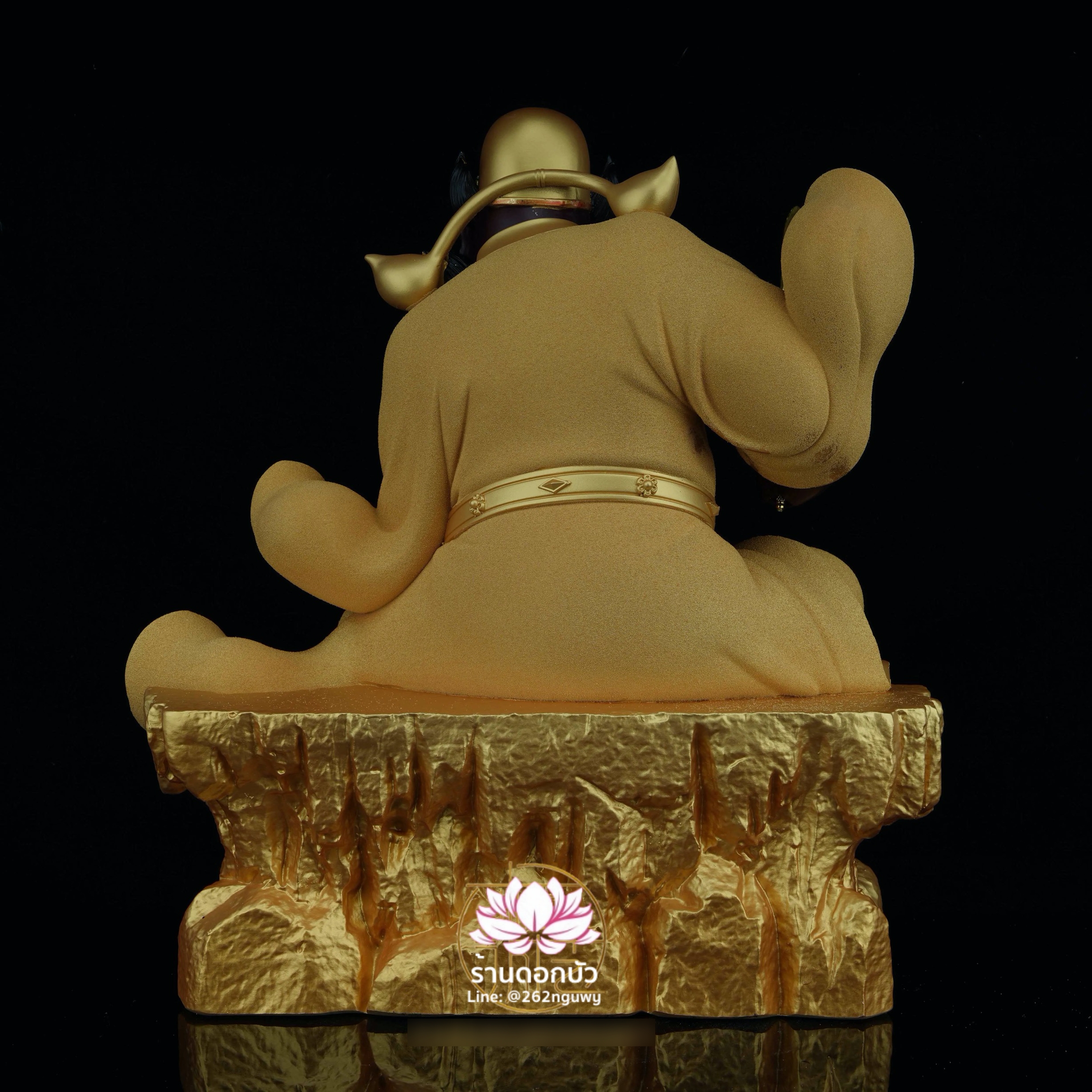 เทพเจ้าจงขุย จงขุยเทียนซือ จงขุยเอี๋ยกง ปางนั่งเหยียบบริวาร งานเรซิ่นพ่นทราย ขนาด 12/16/19/26 นิ้ว