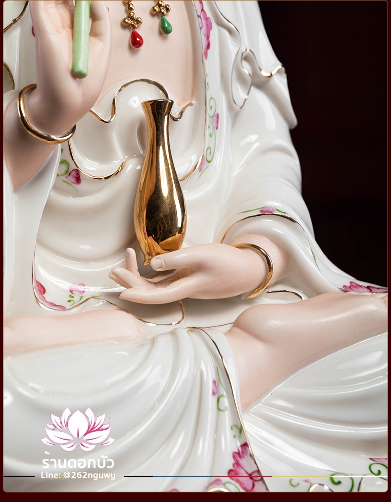พระพุทธเจ้า (พระยูไล) พระโพธิสัตว์กวนอิม (กวนอิมผ่อสัก) พระมหาสถามปราปต์โพธิสัตว์ (ไต่ซีจี่ผ่อสัก) ขนาด 18 นิ้ว