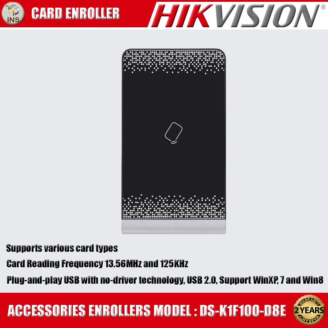 Hikvision เครื่องบันทึกข้อมูลลงระบบ Card Enrollment Station สำหรับบันทึกข้อมูลลงบัตร รุ่น DS-K1F100-D8E