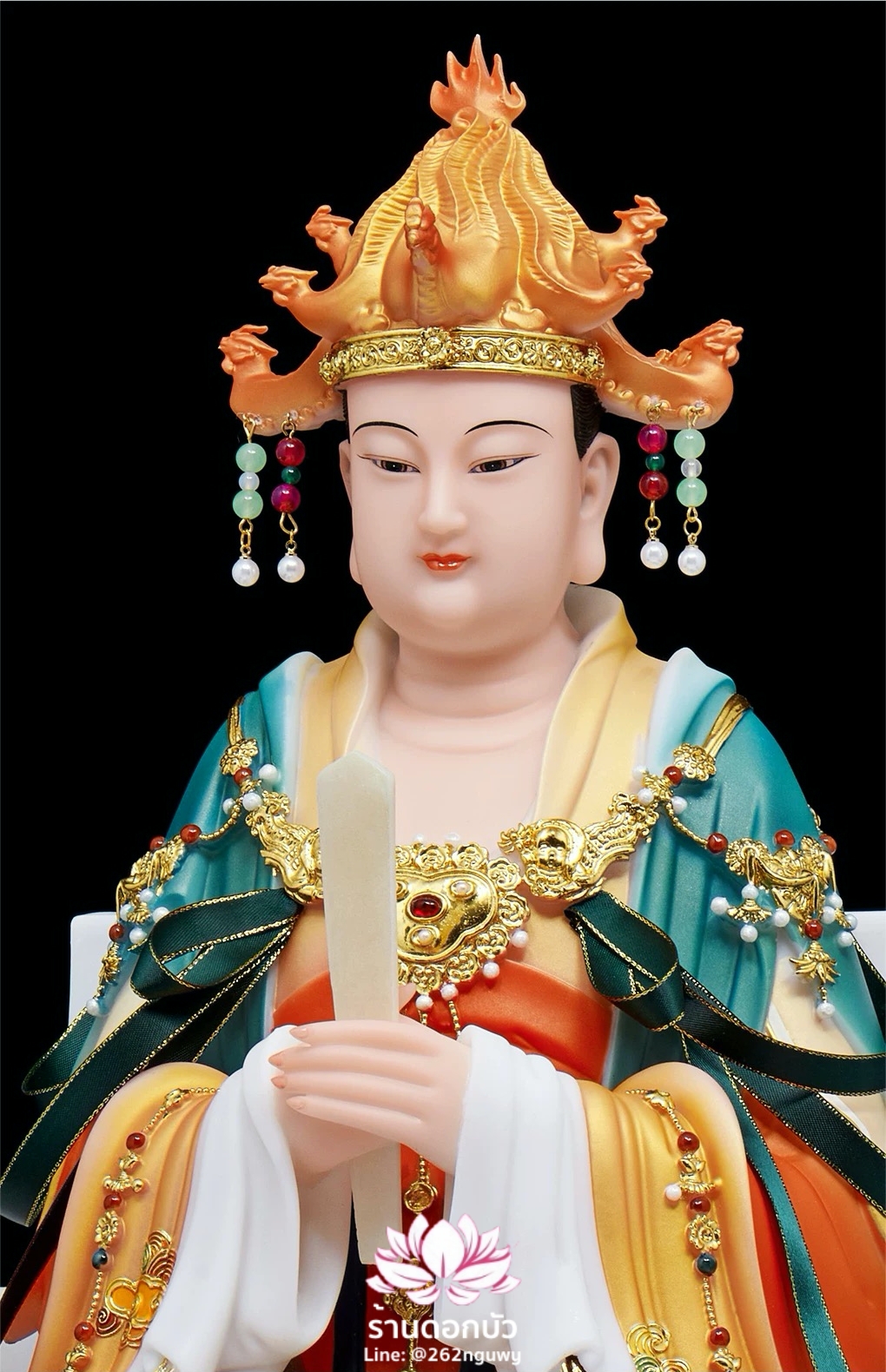 เง็กเซียนฮ่องเต้ หยกอ๋องส่องเต่ และ พระนางซีหวังหมู่ กิมบ้อเนี่ยเนี้ย งานหินอ่อนคุณภาพสูง ขนาด 12/16/19/26 นิ้ว