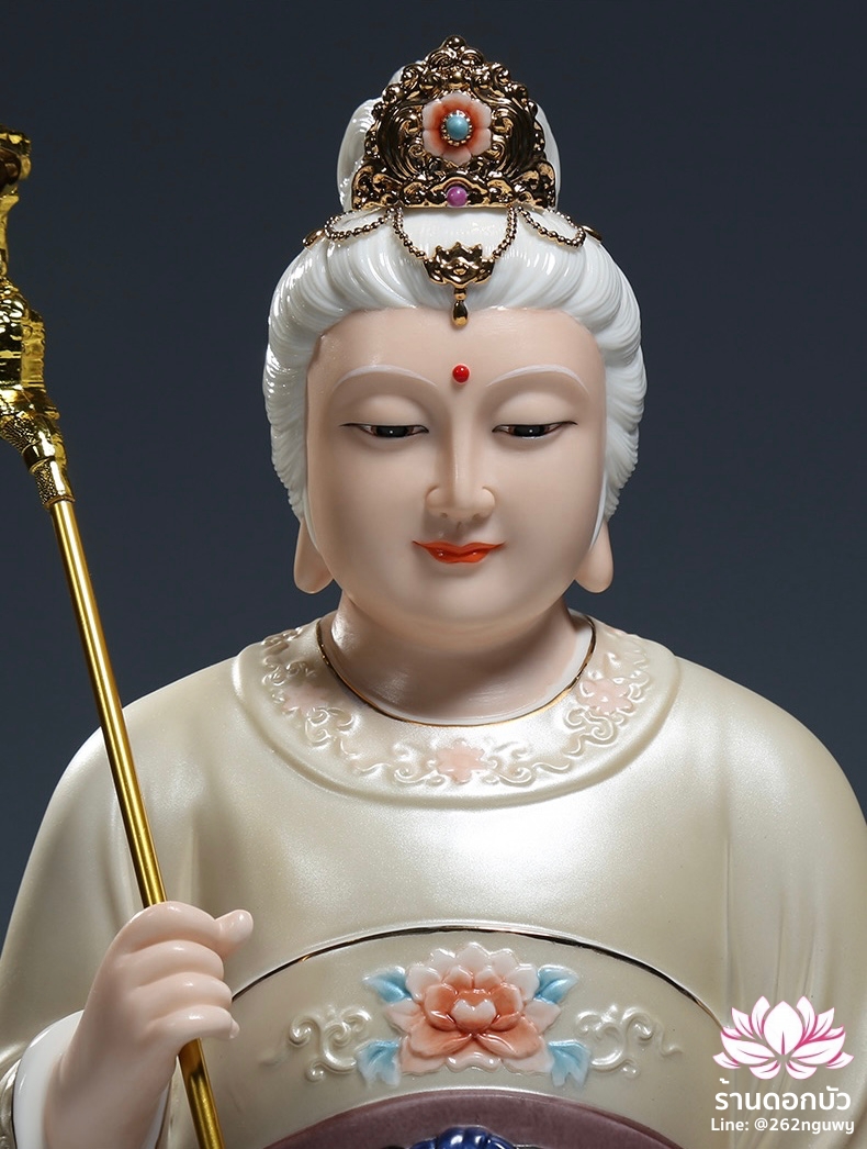 อ๋องโบ้เหนียวเหนียว กิมบ้อหงวนกุน หรือซีหวังหมู่ ปางประทับนั่งบัลลังก์บนภูเขาไท้ซาน ขนาด 12/16/19 นิ้ว