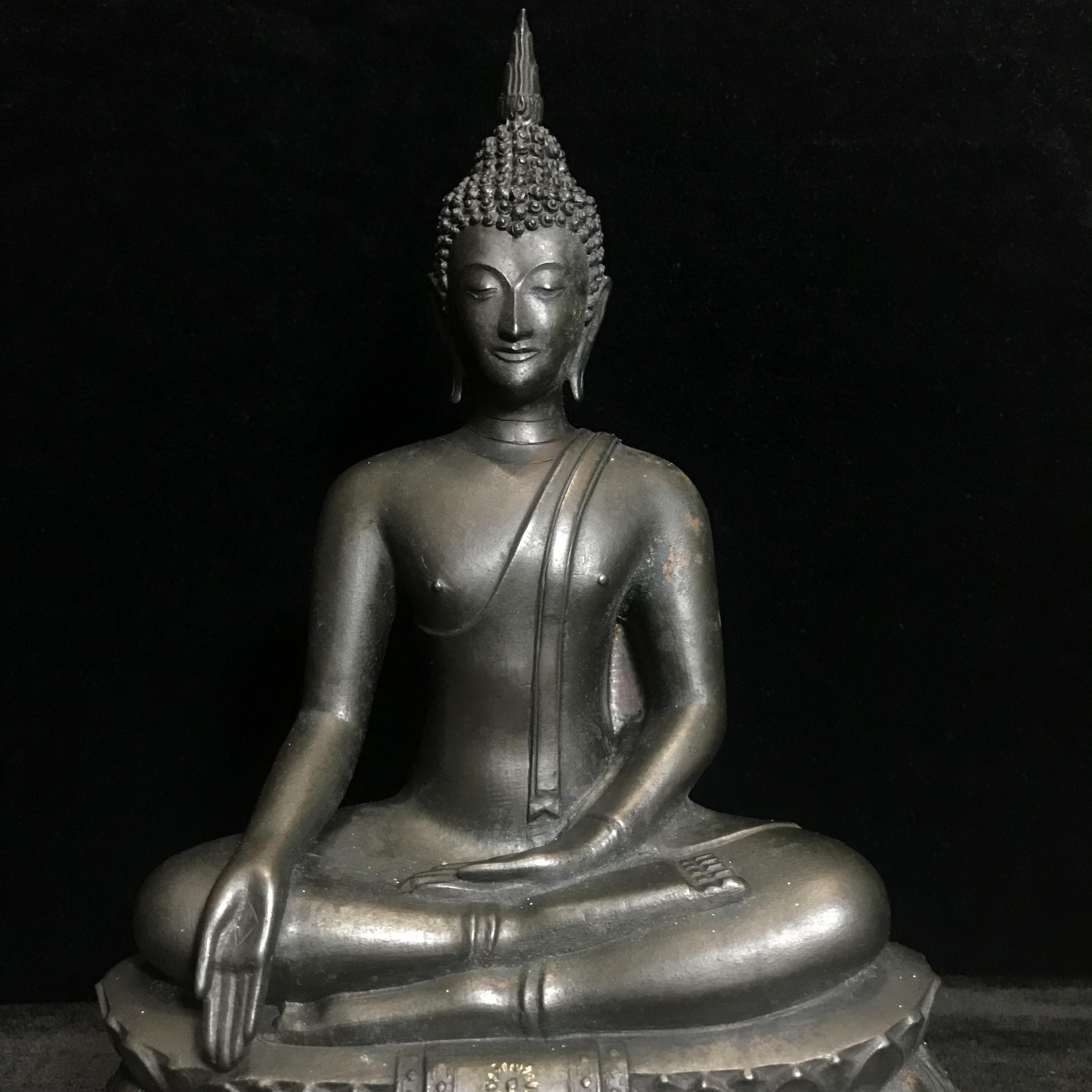 พระพุทธรูปบูชา ภปร ปี2508 วัดบวรนิเวศวิหาร บล็อกหนังไก่ หน้าตัก5นิ้ว(ที่สุดของพระบูชา ภปร วัดบวร)