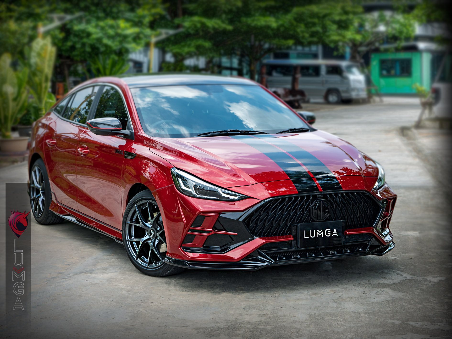 ชุดแต่งสเกิร์ตรอบคัน MG5 2022 Lumga bodykits (ลัมกา)