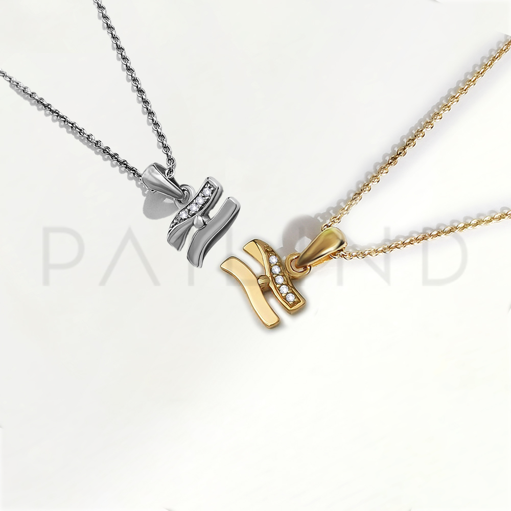 จี้เงินแท้ประดับพลอย สัญลักษณ์ Zodiac สำหรับชาวราศีกุมภ์