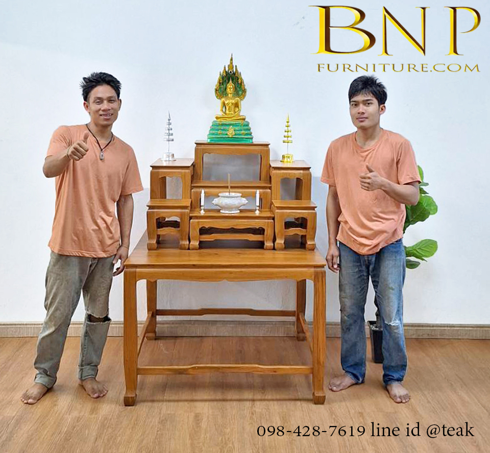 โต๊ะหมู่บูชา 7 หน้า 9 นิ้ว กว้างเเละสูง