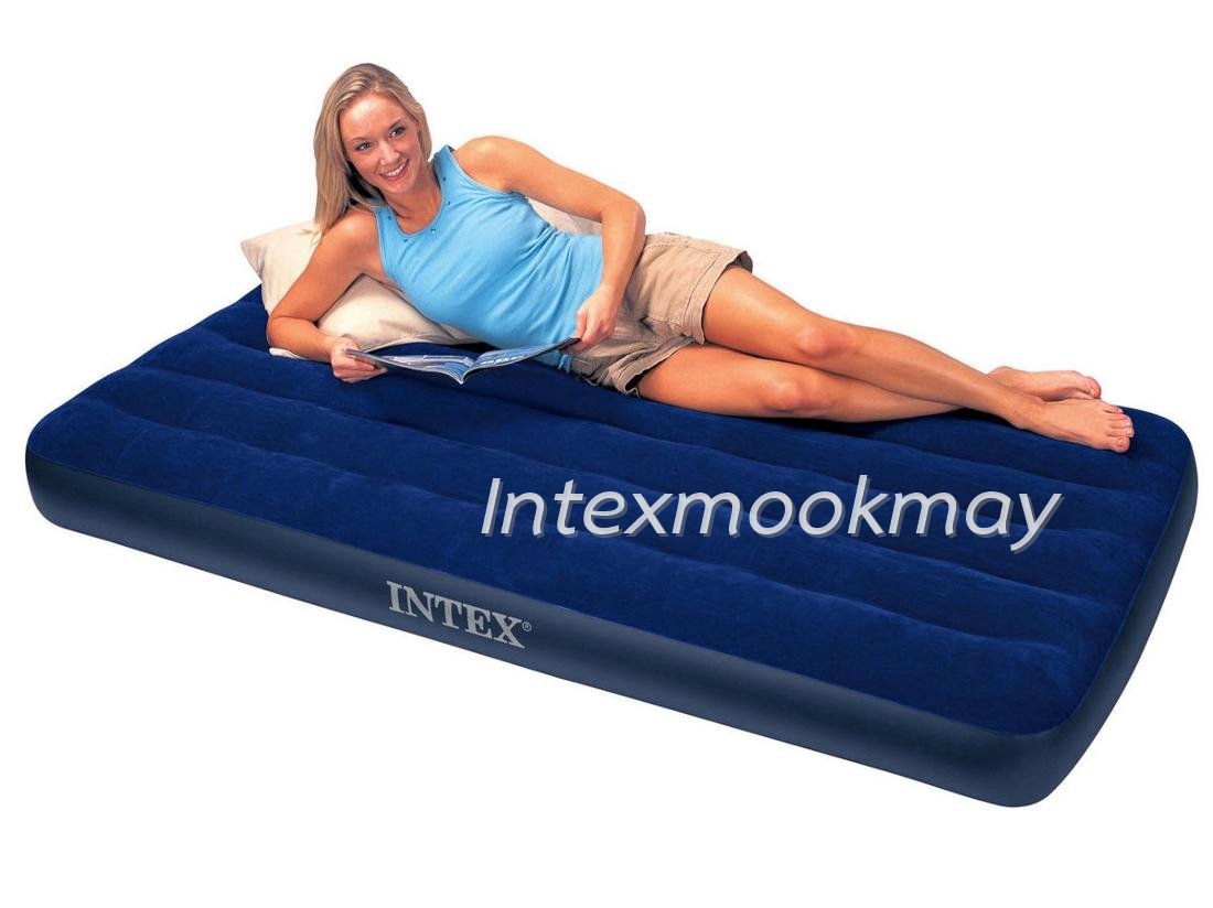 Intex 64757 ที่นอนเป่าลม 3.5 ฟุต สีน้ำเงิน