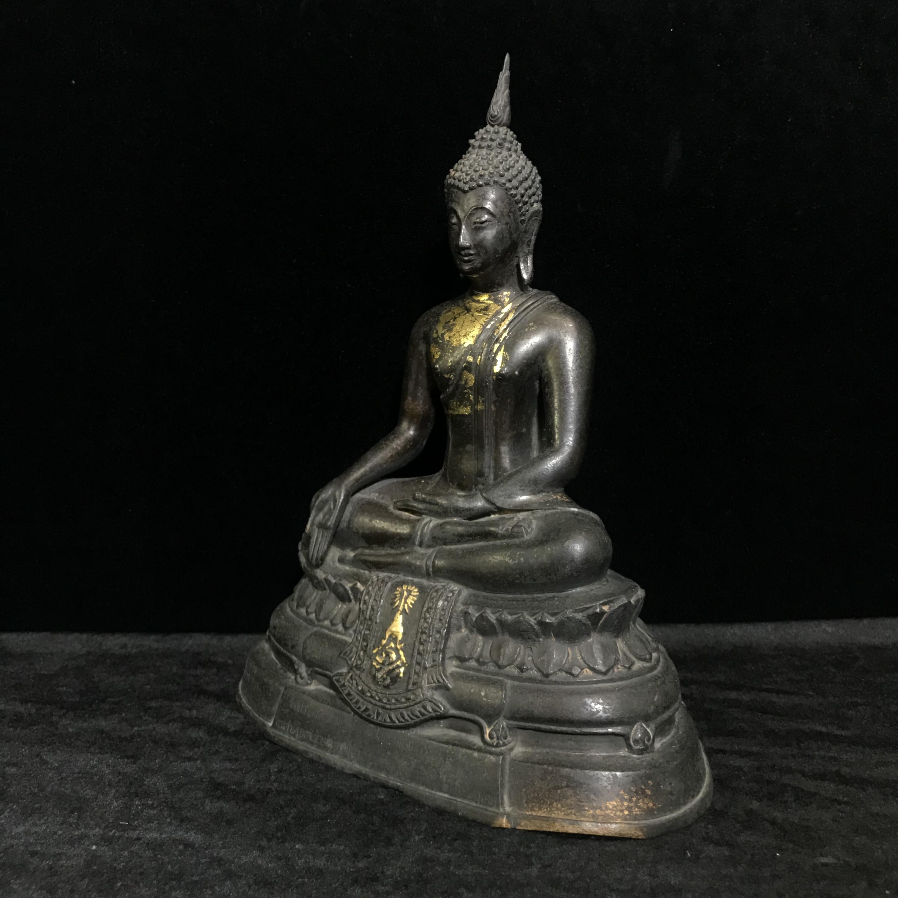 พระพุทธรูปบูชา ภปร. วัดบวรนิเวศวิหาร ปี2508 บล็อกสามขา หน้าตัก5นิ้ว(ที่สุดของพระบูชา ภปร วัดบวร)