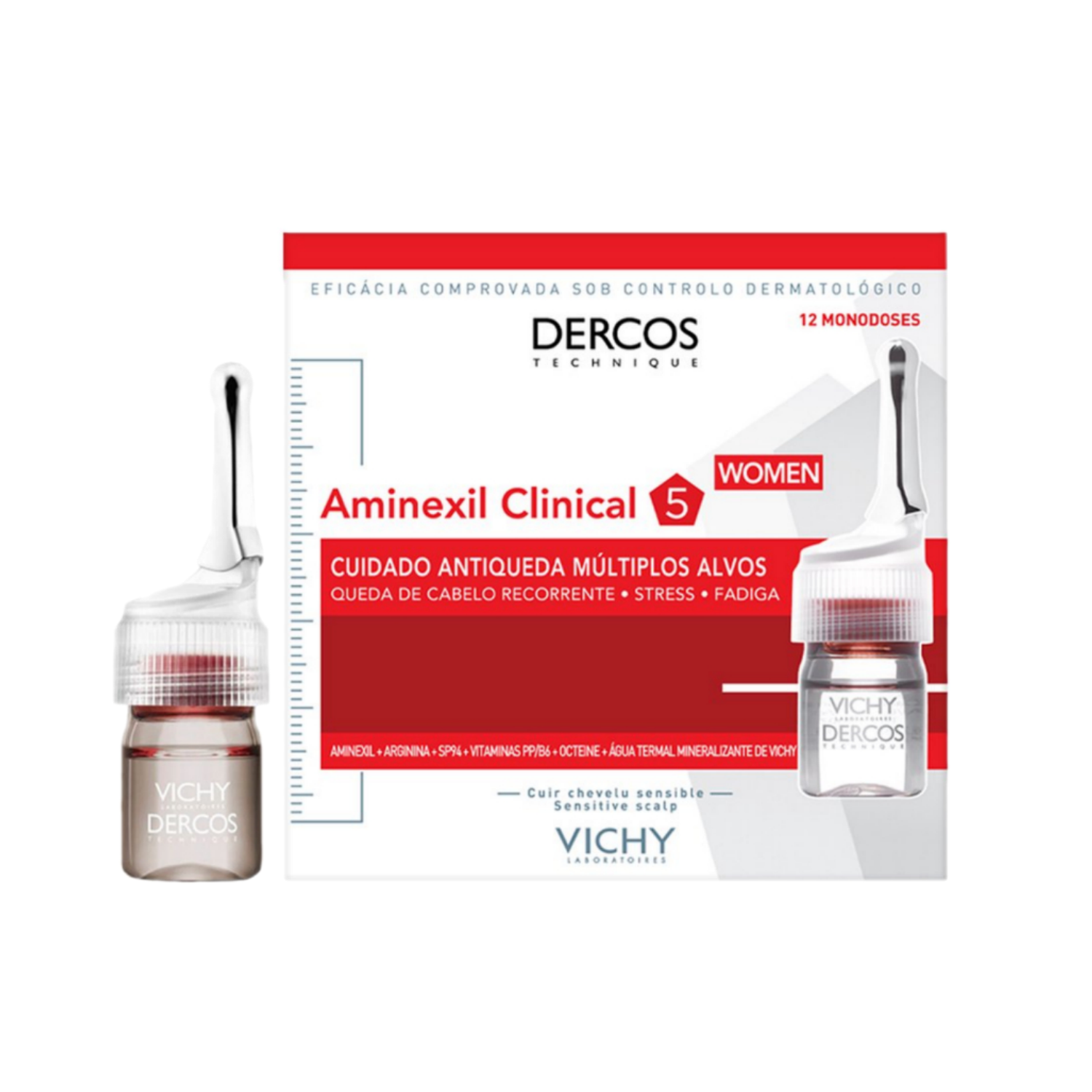 Loreal Vichy Dercos Aminexil clinical 12 monodoses x 6ml.