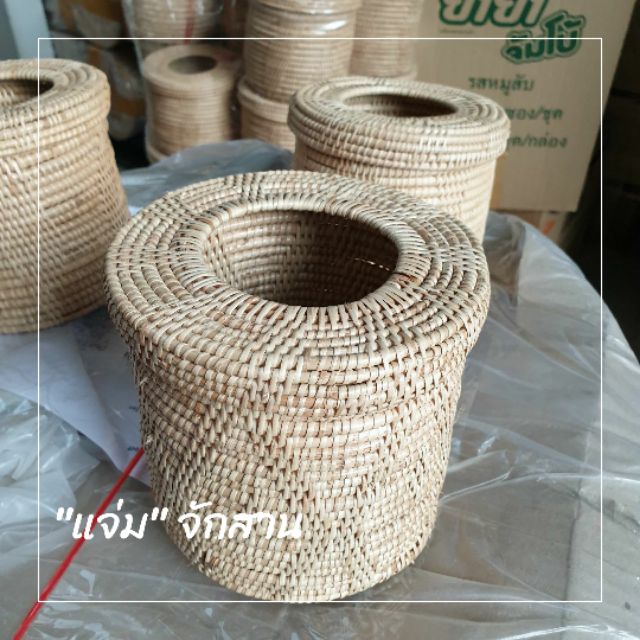 กล่องทิชชูหวาย กล่องทิชชู กล่องทิชชูหวายแท้