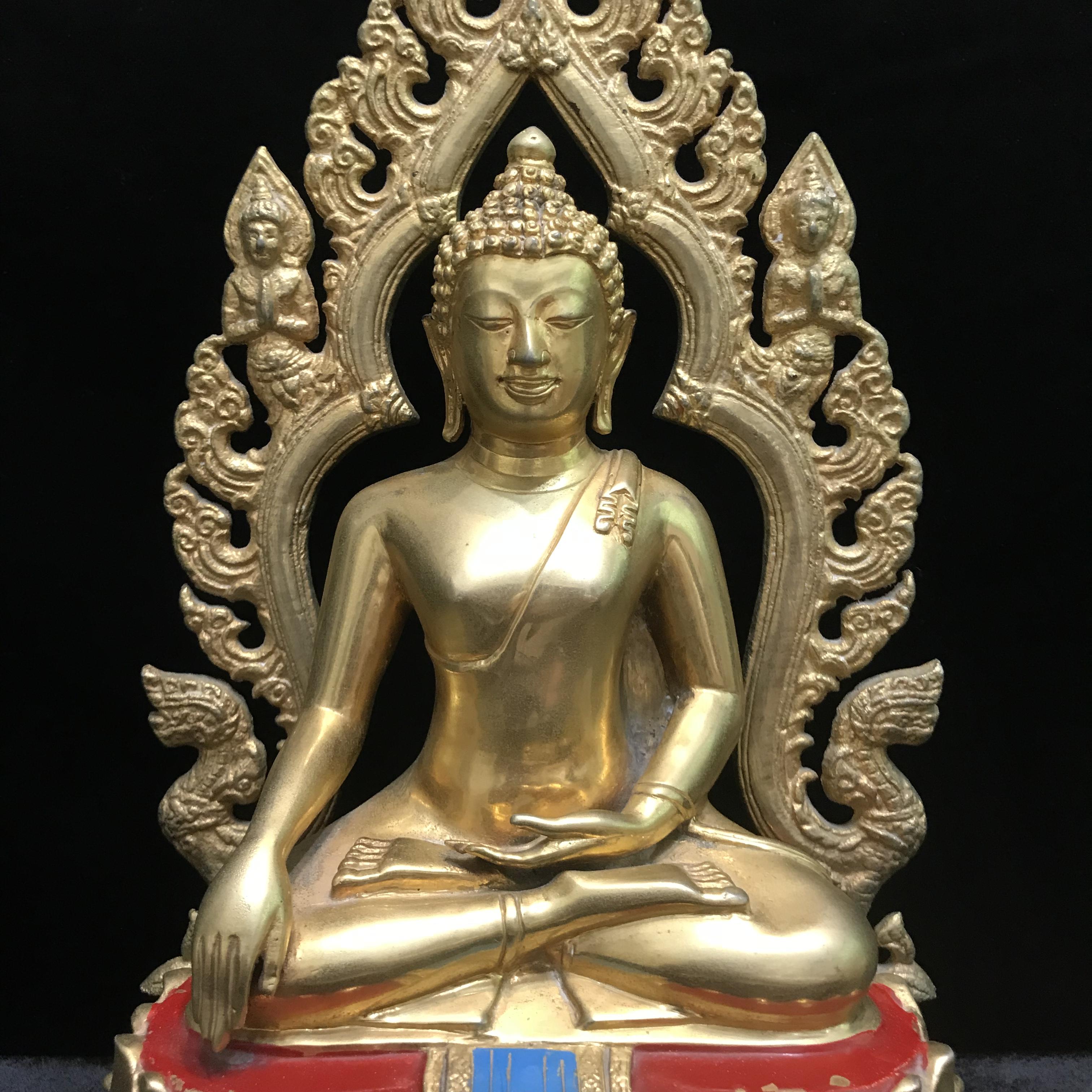 พระพุทธมงคลรัตนภูมิพัฒนมหามุนี ภปร. หน้าตัก 5นิ้ว(อาบทองคำ) วัดมงคลรัตนาราม วัดไทยในซานฟรานซิสโก สหรัฐอเมริกา ( Sanfrancisco USA.) ปี2523 (นิยมหายาก)