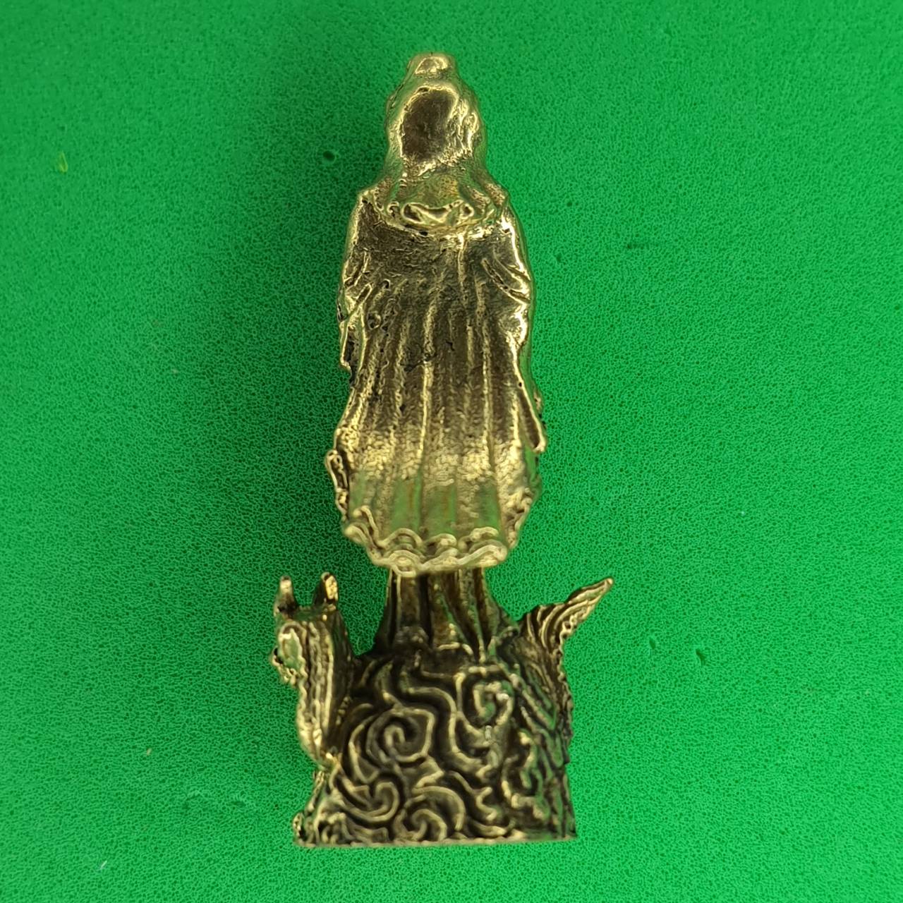 ของป้องกัน เจ้าแม่กวนอิมขี่มังกร เจ้าแม่กวนอิม กวนอิม เจ้าแม่กวนอิมทองเหลือง ของแท้