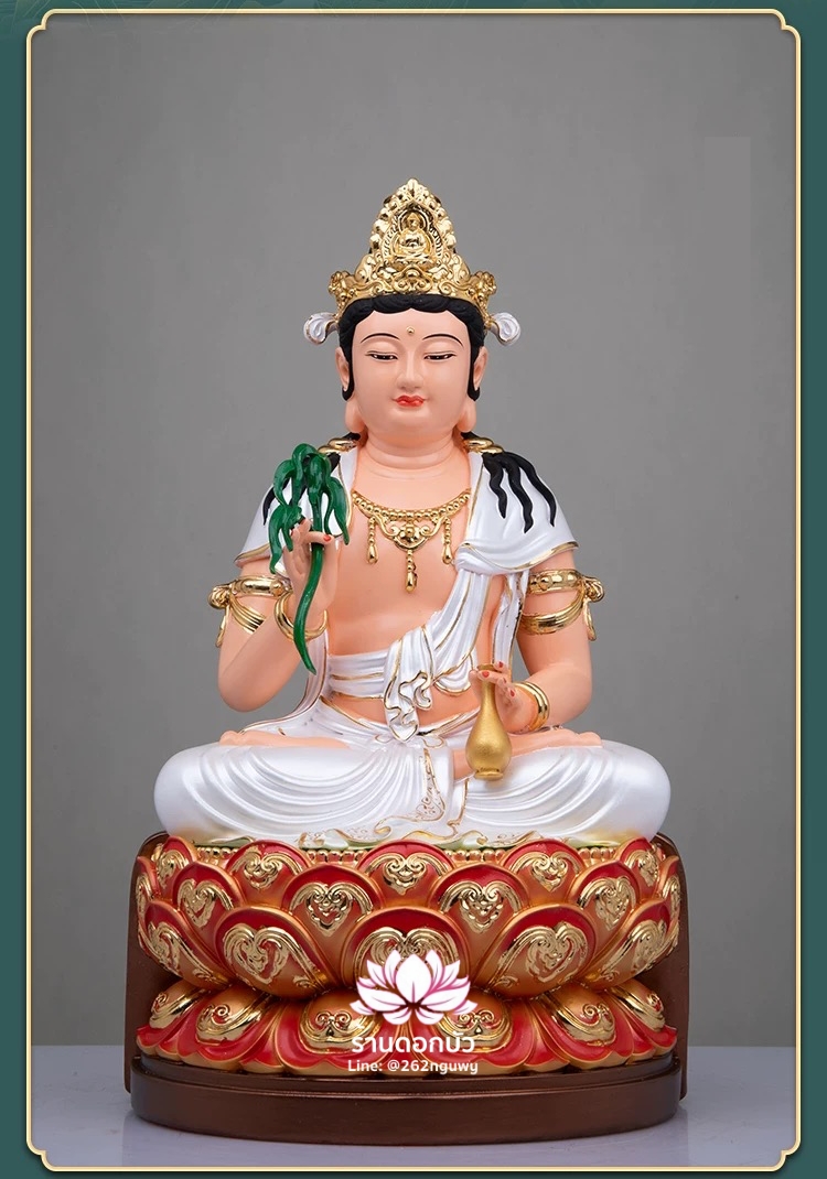 อัษฏมหาโพธิสัตว์ พระโพธิสัตว์แปดพระองค์ งานเรซิ่นคุณภาพสูง ขนาด 16 นิ้ว