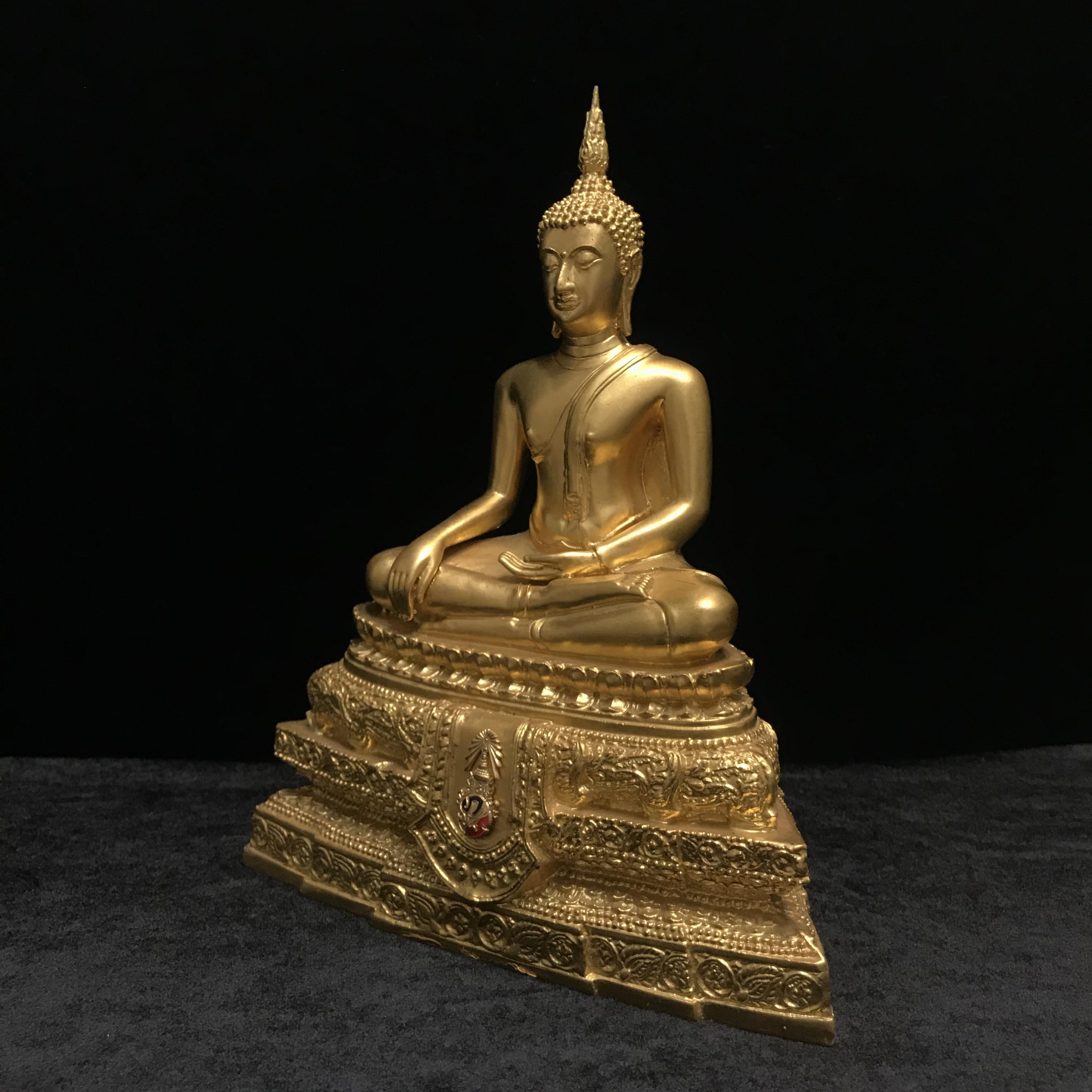 พระบูชาพระพุทธชินสีห์ ภปร. (รุ่น2) หน้าตัก 5นิ้ว ปิดทอง กองทุนฟันเทียมพระราชทาน ในวโรกาสมหามงคล 80 พรรษา ปี 2550 (องค์หมายเลข447)(1ใน1999องค์)หายาก