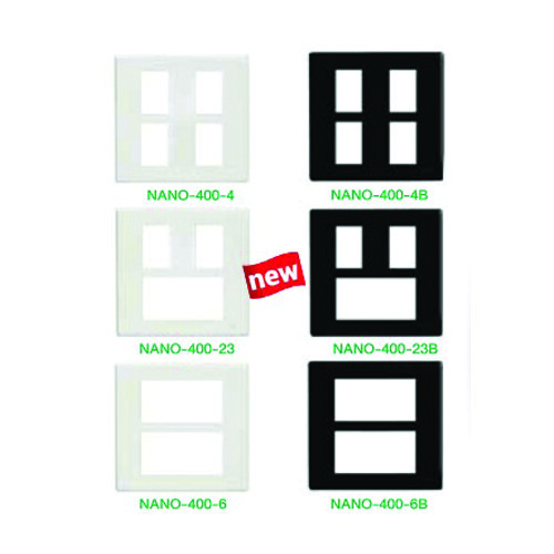 ยกลัง!! หน้ากาก 4x4 NANO ยกลัง 80 ชิ้น 4 / 5 / 6 ช่อง รุ่นใหม่ สีขาว สีดำ แผงหน้ากาก สวิตซ์ ปลั๊ก ขายส่ง
